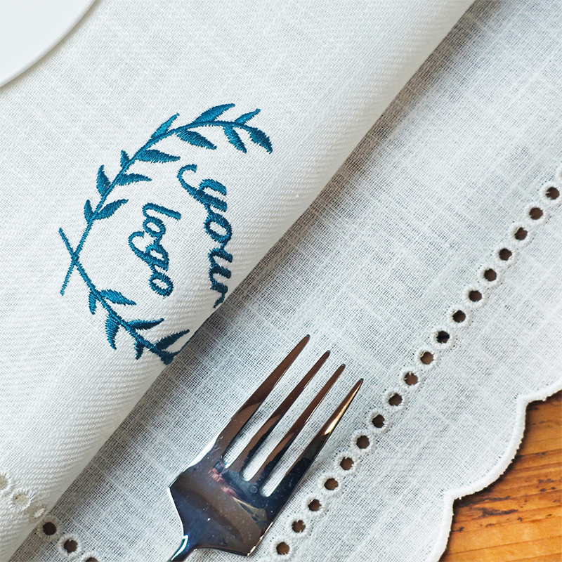 Custom Monogram Logo Cloth Napkins